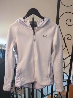 Under Armour ColdGear Storm Sherpa Full Zip Hoodie Jacket Grey XS